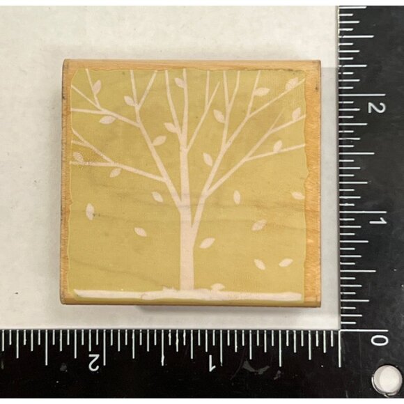 Hero Arts E1984 Tree III Rubber Stamp Fall Leaf Autumn - Picture 1 of 6
